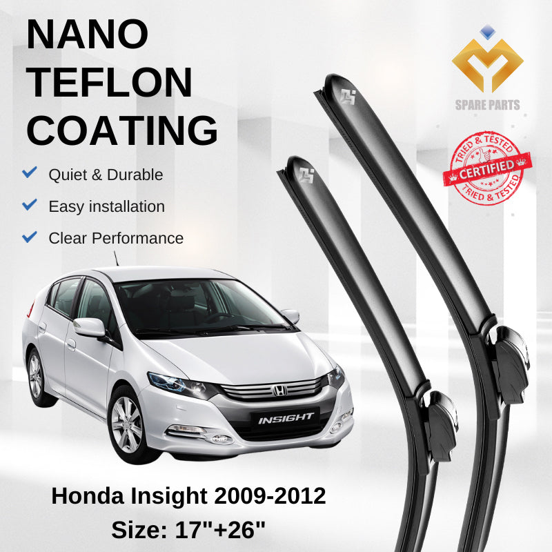 Honda Insight Facelift 2nd Gen Premium Japan Tech Car Wiper Accessories 17”+26” Universal Hook–Includes Free Gift!