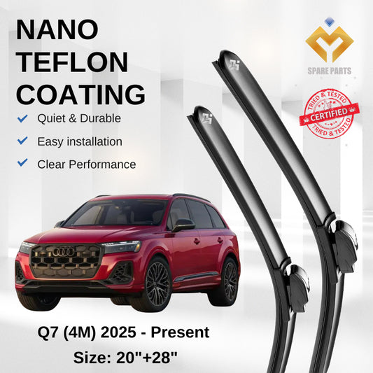 Audi Q7 (4M) Premium Japan Tech Car Wiper Accessories 20”+28” Type 01/04 Clip- Includes Free Microfibre  Cloth!