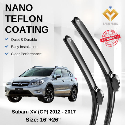 Subaru XV (GP) 2012-2017 Premium Japan Tech Car Wiper Accessories 16"+26" Universal Hook-Free Microfibre Cleaning Cloth