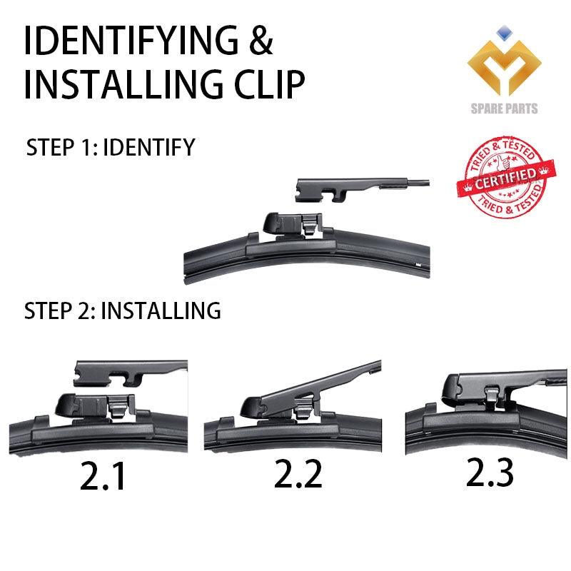 Chery Omoda C9 2024 Premium Japan Tech Car Wiper Accessories 18”+24” Type 14 Clip- Includes Free Microfibre  Cloth!