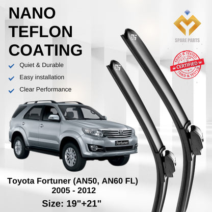 Toyota Fortuner  AN50 AN60FL Premium Japan Tech Car Wiper Accessories 19”+21” Universal Hook–Includes Free Gift!