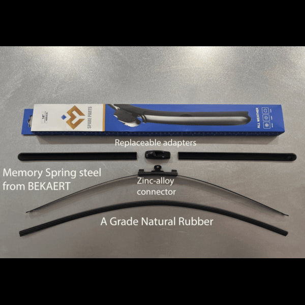 Mercedes GLE 450/63 2019 (W167/C167) Premium Quality Japan Tech Car Wiper with Spray Nozzle 1set 22"+26"-Includes Gift