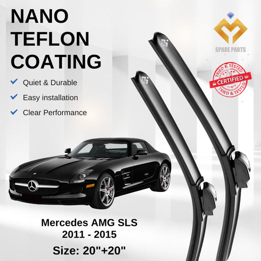 Mercedes AMG SLS 2011-2015 Premium Japan Tech Car Wiper Accessories 20”+20” Type 3/8/11 Clip- Includes Free Gift